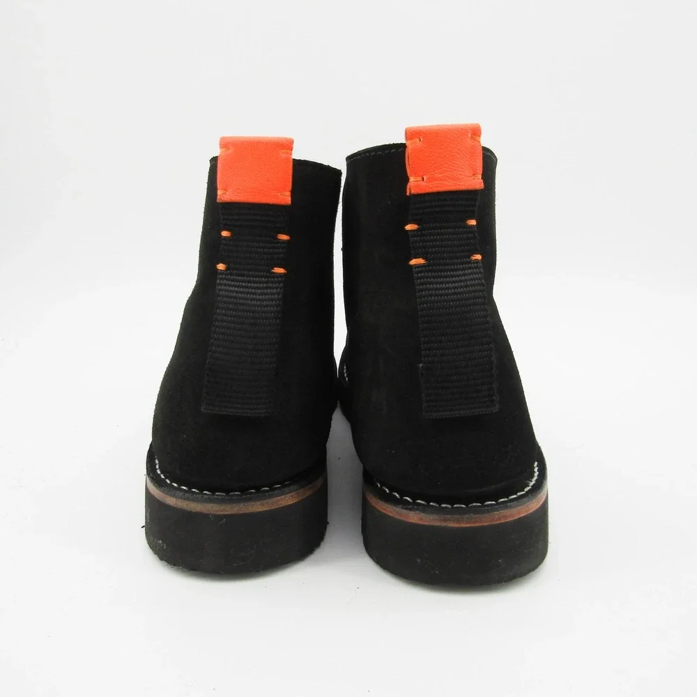 No. One Alpha Stitch Black Suede Chukka Boots Mens Vibram Sole Lace Up Ankle